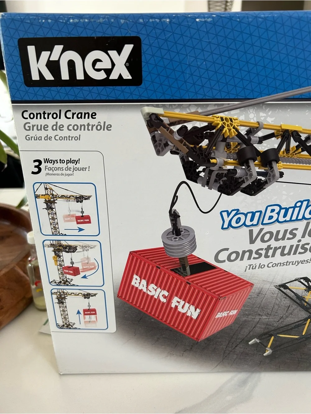 KNEX Yellow & Black Construction Crane Building Set - You Build It!